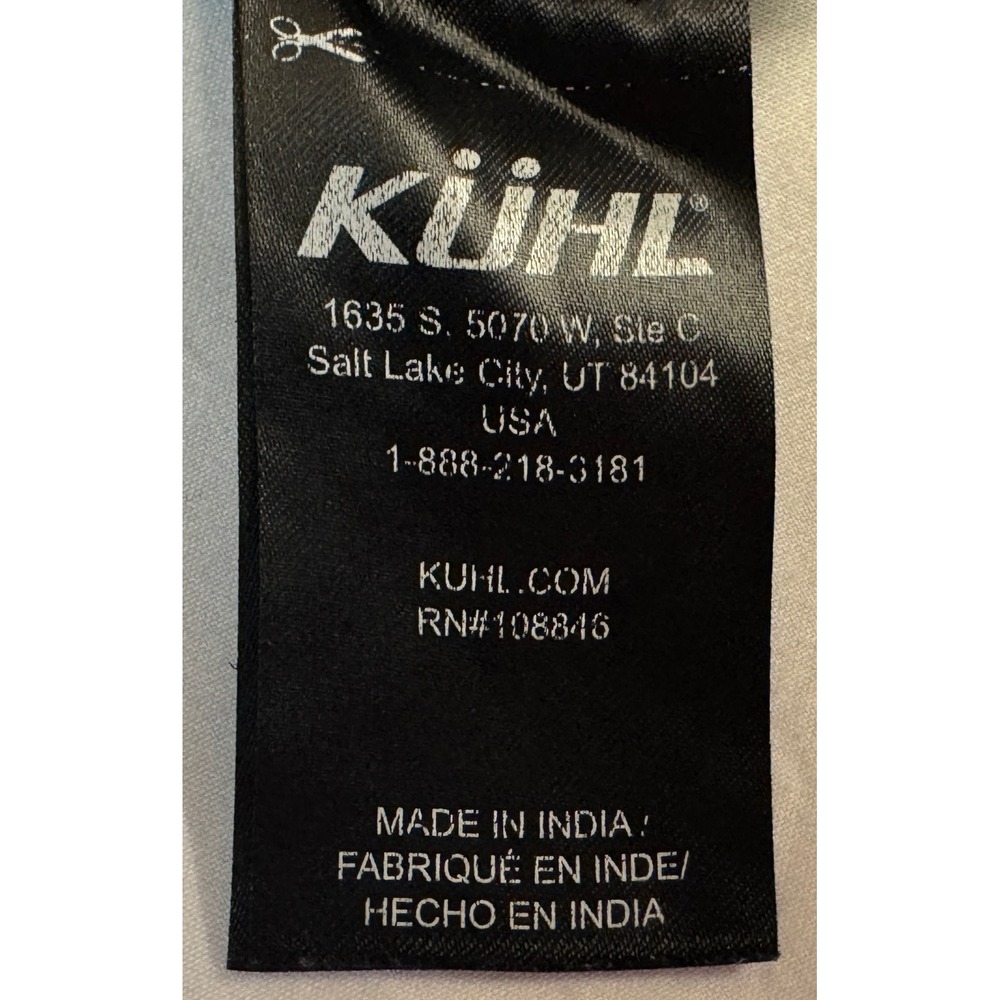 Kuhl Wildfibre Mens XXL Black Organic Cotton Short Sleeve Polo Shirt 7242 - Picture 6 of 7